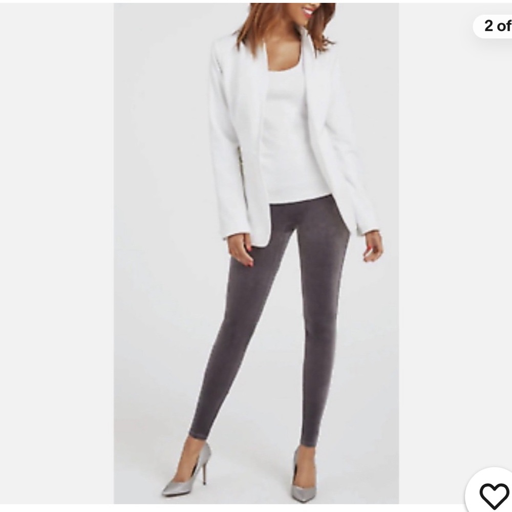 SPANX Charcoal Velvet Leggings